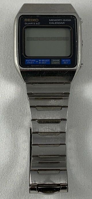 Seiko M354 - 5010 Memory Bank Calendar Watch.  Vintage Digital Lc Quartz.