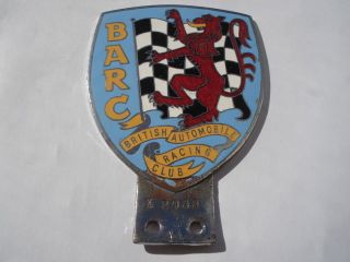 C1950s Vintage B.  A.  R.  C.  British Automobile Racing Club Enamel Car Badge