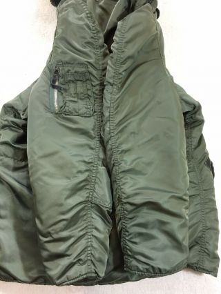 Vtg USAF Alpha N - 3B Extreme Cold Weather Parka Coat Jacket Mens Small 70s 80s 7