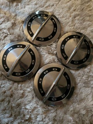 Vintage Ford Hubcaps Dog Dish Center Cap Wheel Cover 3
