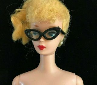 Vintage 60s ' Blonde Ponytail Barbie Doll with Swim Suit & 2 Outfittes Clothing 2