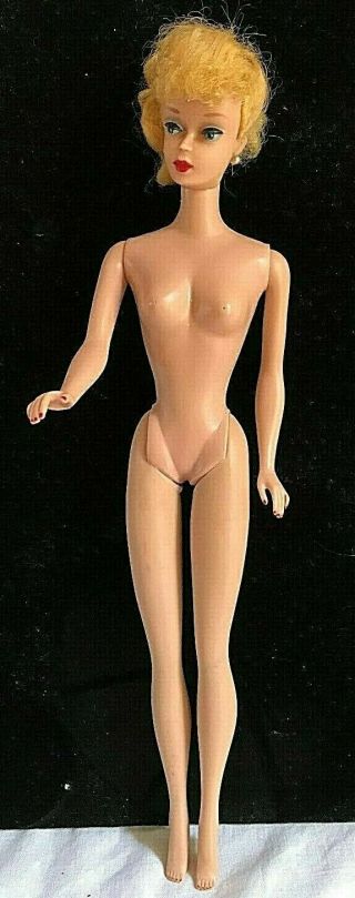 Vintage 60s ' Blonde Ponytail Barbie Doll with Swim Suit & 2 Outfittes Clothing 5