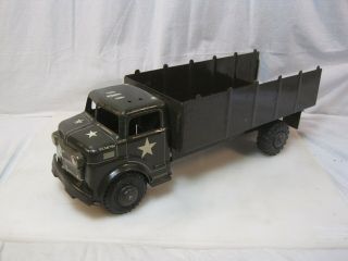 Vintage 1950’s Marx Lumar Us Army Troop Transport Truck Pressed Steel B0658 Cons