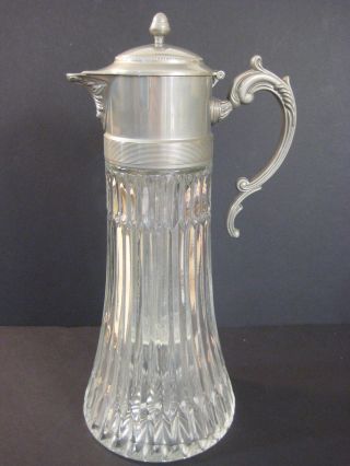 Vintage Silver Plated 2 Quart Chill It Pitcher With Ice - Tube,  14 " Tall,  4.  13 Lbs