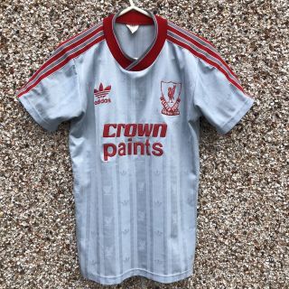 Liverpool 1987 1988 Away Football Shirt Size Youths 81 - 86cm Vintage Crown Paonts