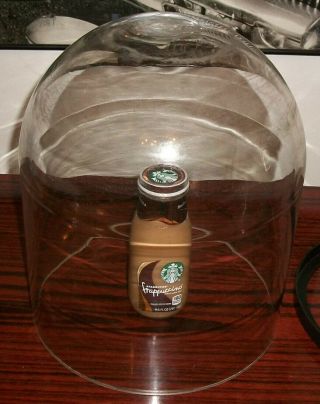 Large Vintage Laboratory Science Thick Wall Glass Dome Vacuum Bell Jar 12” X 10 "