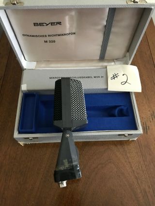 Beyer M 320 2 Ribbon Microphone Rare 1960’s Due To Cable. 3