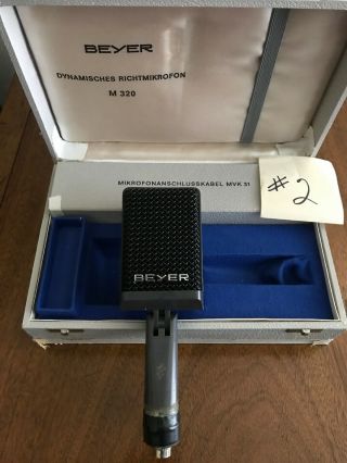 Beyer M 320 2 Ribbon Microphone Rare 1960’s Due To Cable. 5