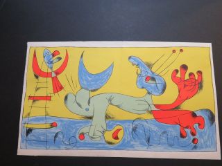 Vintage Color Lithograph - Composition 7 by Joan Miro 5