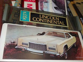 Vtg Ford 1973 Continental Mark Iv Hanging Sign Showroom Poster Display