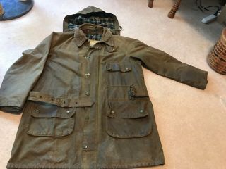 Vintage Barbour Solway Brown Waxed Cotton Jacket Coat C40 Large Men 