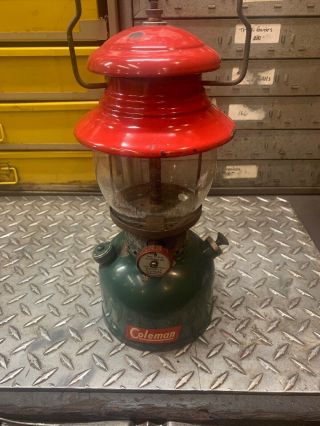 Vintage Coleman Lantern 200a 1951 Christmas Lantern 12/51 Red And Green