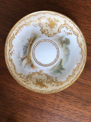 Antique French Sevres Hand Painted Porcelain Cup & Saucer 9