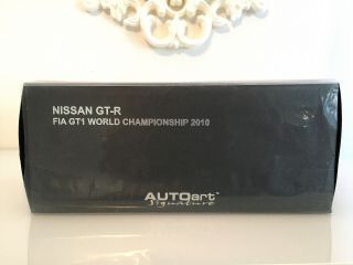 Autoart Nissan Gt - R Fia Gt1 World Championship 2010 Matte White Rare