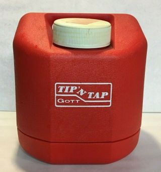 Vintage Gott Tip N Tap Red Jug Cooler 5 - Quart Model 1505 Made In Usa