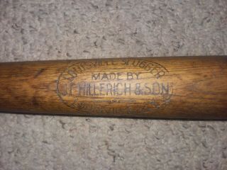 ANTIQUE c.  1905 JF HILLERICH AND SON VINTAGE BASEBALL BAT 34 inches 2