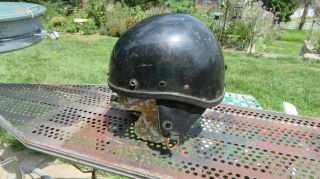 Vintage Black Buco Traveler Motorcycle Half Helmet