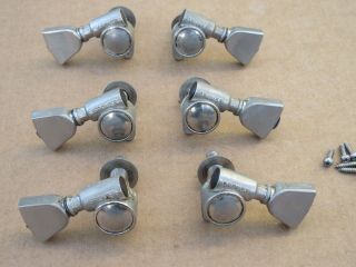 Vintage Late 60s Early 70s Grover Gibson Tulip Tuners 3x3 Les Paul Sg 335 Nickel