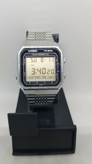 Vintage Casio (119) Tc - 600 Touch Sensor Calculator Digital Watch