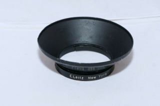 Rare Soohn Leica 2.  8cm Leitz N.  Y.  Lens Hood Black.  For Hektor 28mm F/6.  3 Lens.