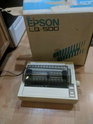 Epson Lq - 500 Vintage Dot Matrix Printer Model P78pa Read