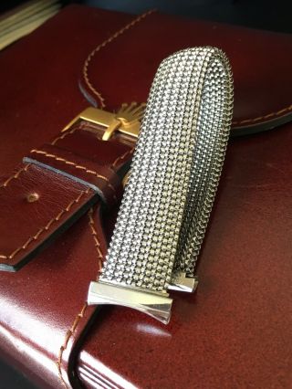 Vintage Italian Steel Tessuflex Watch Strap For Omega,  Tudor,  Rolex 20mm Curve End