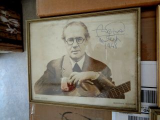 Rare Andres Segovia Inscribed Signed 8x10 Publicity Framed Photo York 1948
