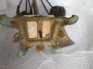 old vintage antique fireplace tool set fire place tools eagle brass poker shovel 6