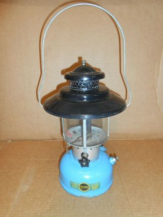 Vintage Sears Coleman 1967 Gas Lantern Blue Double Mantle