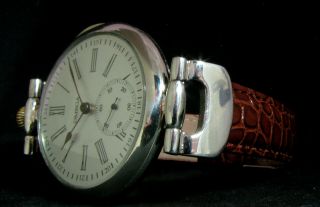 OMEGA Antique 1915 Mens Large Wristwatch Metal Dial 3