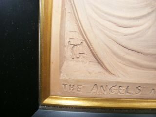 Rare George Tinworth Doulton Lambeth Relief Terracotta Plaque Angels & Woman 6