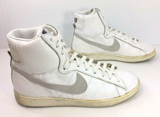 Vintage Nike 1984 80s Blazer White Leather High Hi Tops Sneaker Shoes Men’s 8