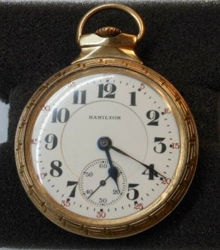 Hamilton 21 Jewels 16 Size 992 Railroad Pocket Watch Made In 1923