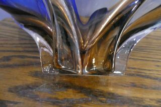 Vintage 1960’s Murano Art Glass Sculpture Large Bowl Mid Century 6