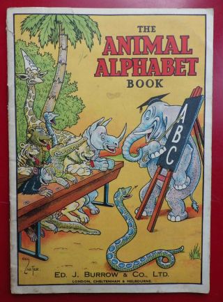 Animal Alphabet Book Reg Carter Cartoonist 1938 Beano Comic Interest Vintage