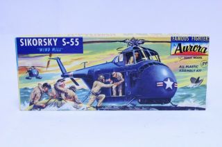 Vintage Aurora 503 - 89 Sikorsky S - 55 Helicopter Model Kit