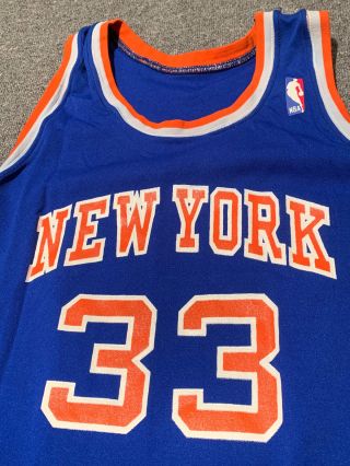 Vintage Patrick Ewing York Knicks Sand - Knit Basketball Jersey XL 33 NBA 3