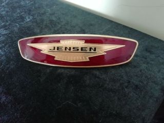 Vintage Jensen Interceptor Car Bonnet Badge British Classic Red/gold