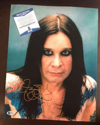 Ozzy Osbourne Rare Signed Autographed Sabbath 11x14 Photo Beckett Bas