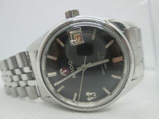 VINTAGE RADO GREEN HORSE KINGSIZE DATE STAINLESS STEEL AUTOMATIC MENS WATCH 5