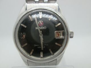 VINTAGE RADO GREEN HORSE KINGSIZE DATE STAINLESS STEEL AUTOMATIC MENS WATCH 7