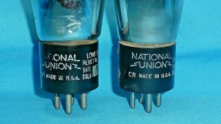 2 National Union Single Plate 45 Vintage Vacuum Tube Test Very Strong 2