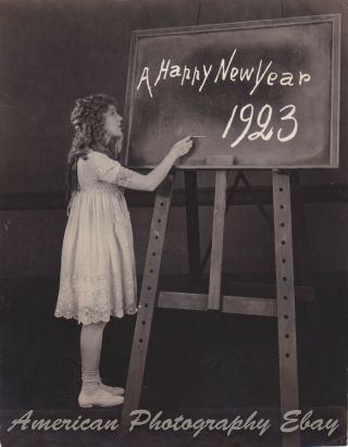 Mary Pickford - 1923/1933 A Happy Year Greeting Vintage Photograph