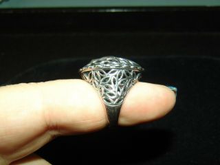 Estate Vintage A By JH STERLING SILVER Ring JOHN HARDY 925 14K ACCENTS Size 5.  5 4