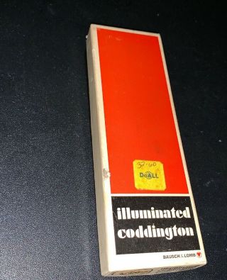 Rare Vintage Bausch & Lomb 10x Illuminated Coddington Loupe Stick Magnifier