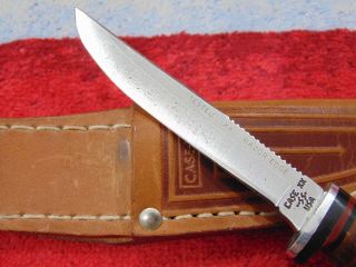 Near Vintage CASE XX RAZOR EDGE Fixed Blade Knife & Sheath M3F SSP 5