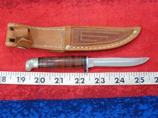 Near Vintage CASE XX RAZOR EDGE Fixed Blade Knife & Sheath M3F SSP 8