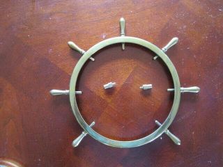 Vintage Brass Seth Thomas E537 - 001 Helmsman - W Ship Wheel - Nautical Clock 3