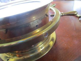 Vintage Brass Seth Thomas E537 - 001 Helmsman - W Ship Wheel - Nautical Clock 5