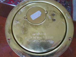 Vintage Brass Seth Thomas E537 - 001 Helmsman - W Ship Wheel - Nautical Clock 6